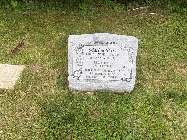 Slant marker made by Tri-State Monument Company