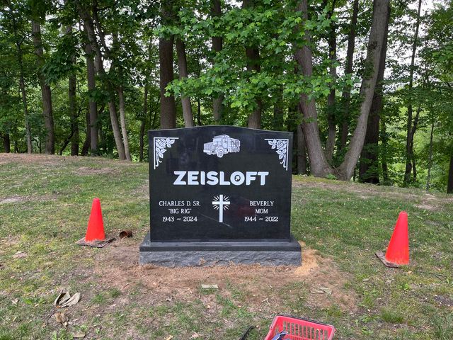 Upright monument made by Tri-State Monument Company